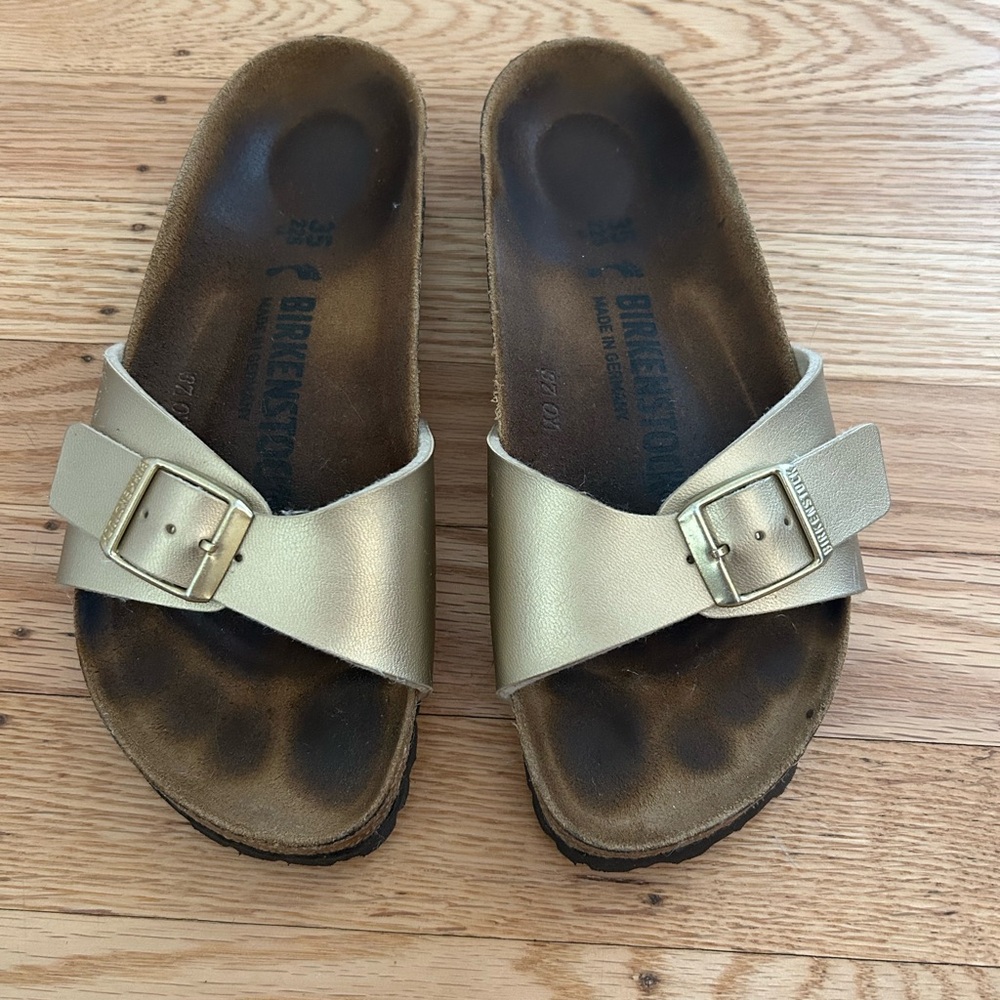 Birkenstock Metallic Gold Madrid Sandals